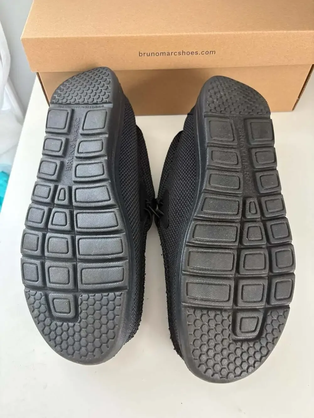 Bruno Marc Men's Mesh Casual Slip-On Loafer Black Size 11